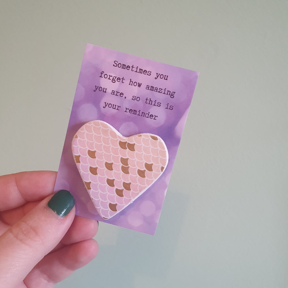 You're Amazing Sentiment Heart Hug Pocket Token