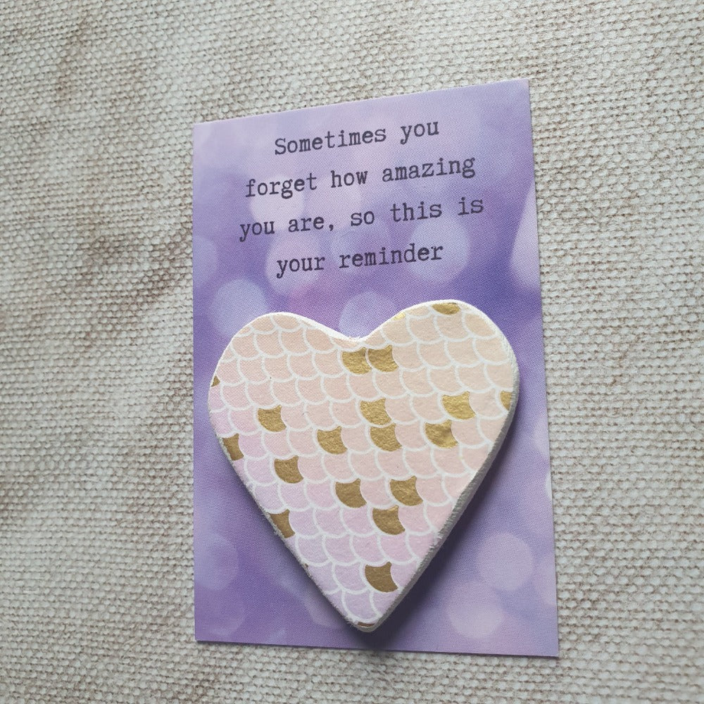 You're Amazing Sentiment Heart Hug Pocket Token