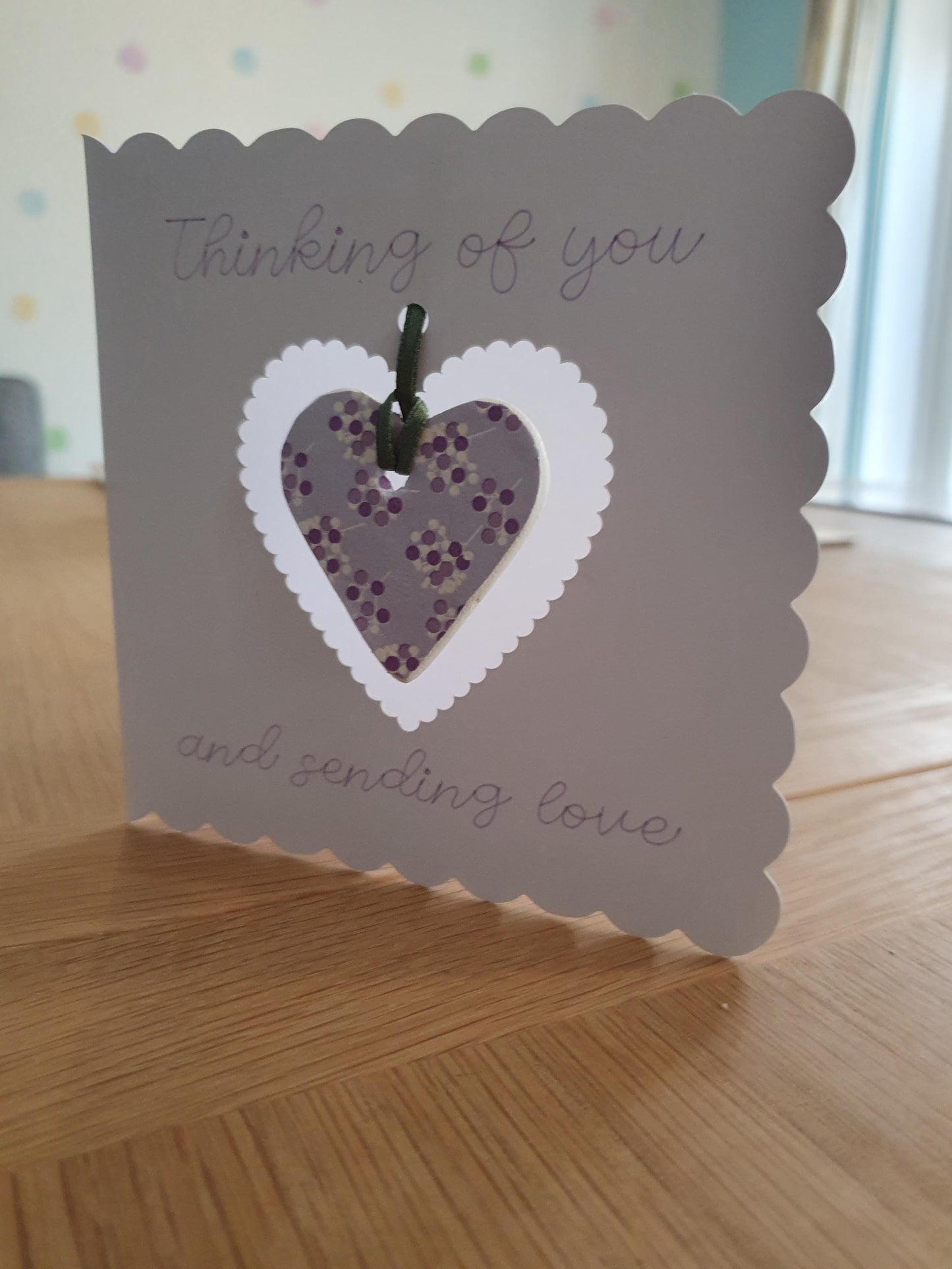 Thinking of You Keepsake Card with Clay Heart Token