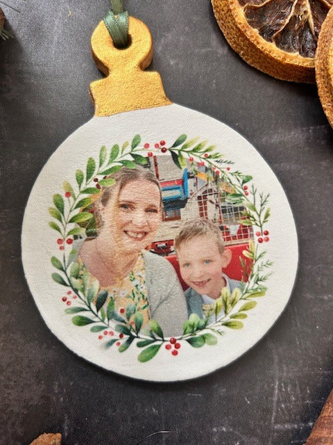Personalised Photo Christmas Bauble