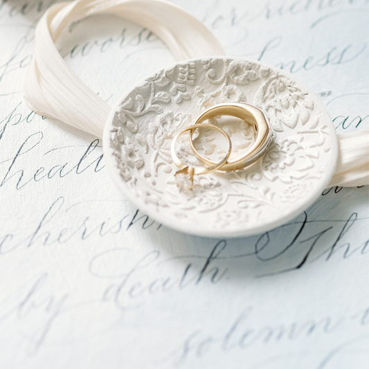 Folksy Floral Trinket Dish