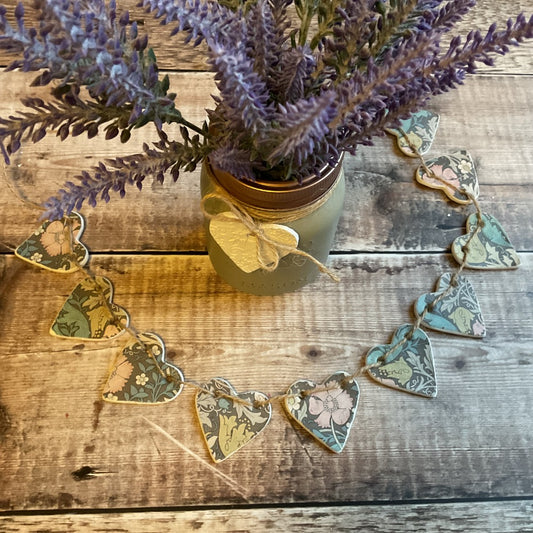 William Morris Clay Heart Garland