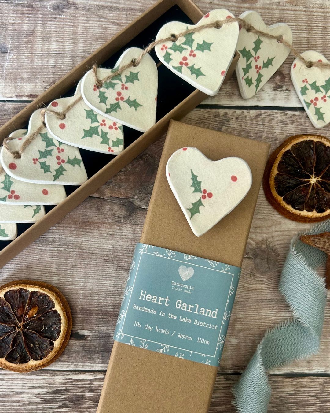 Holly Christmas Garland