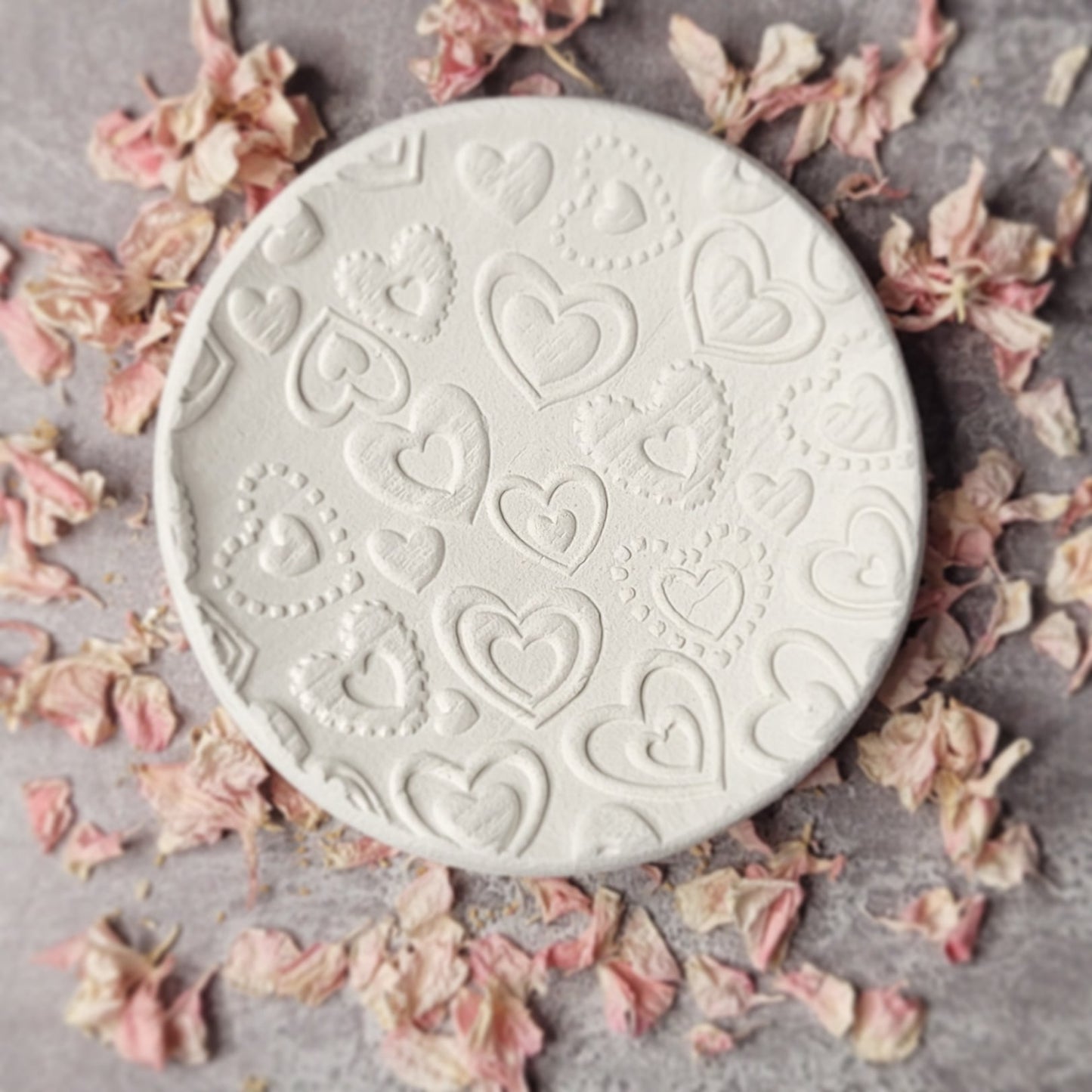 Handmade Rustic Hearts Trinket Dish