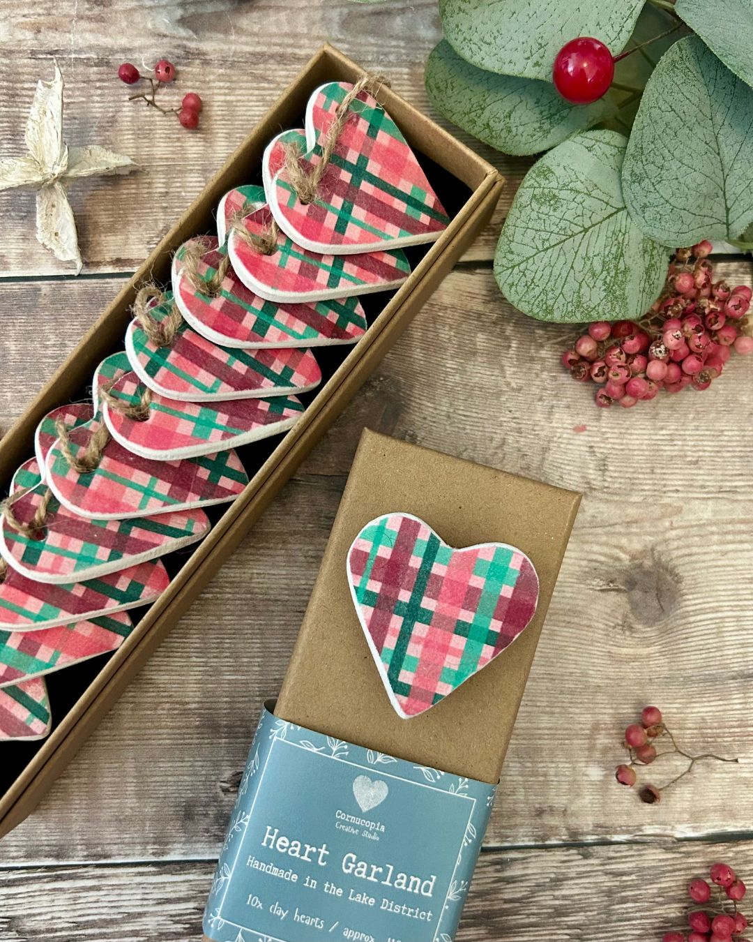 Joyful Plaid Christmas Garland