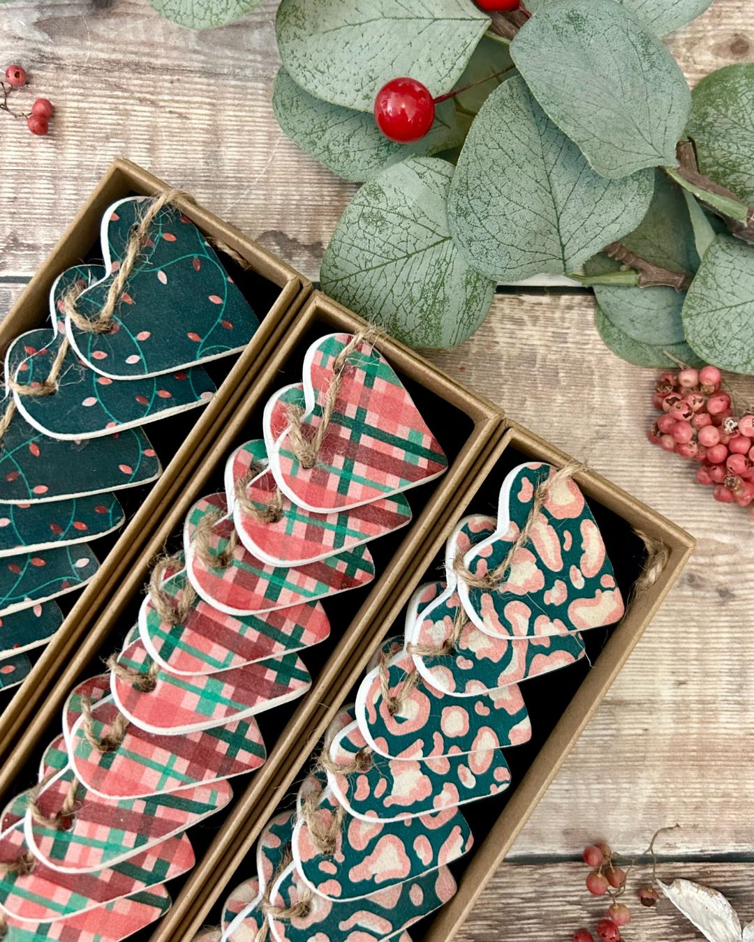 Festive Leopard Christmas Garland