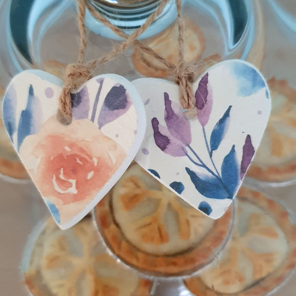 Peachy Blooms Floral Clay Heart (Hanging or Magnet)