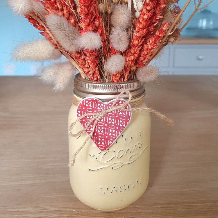 Red Scandi Clay Heart (Hanging or Magnet)