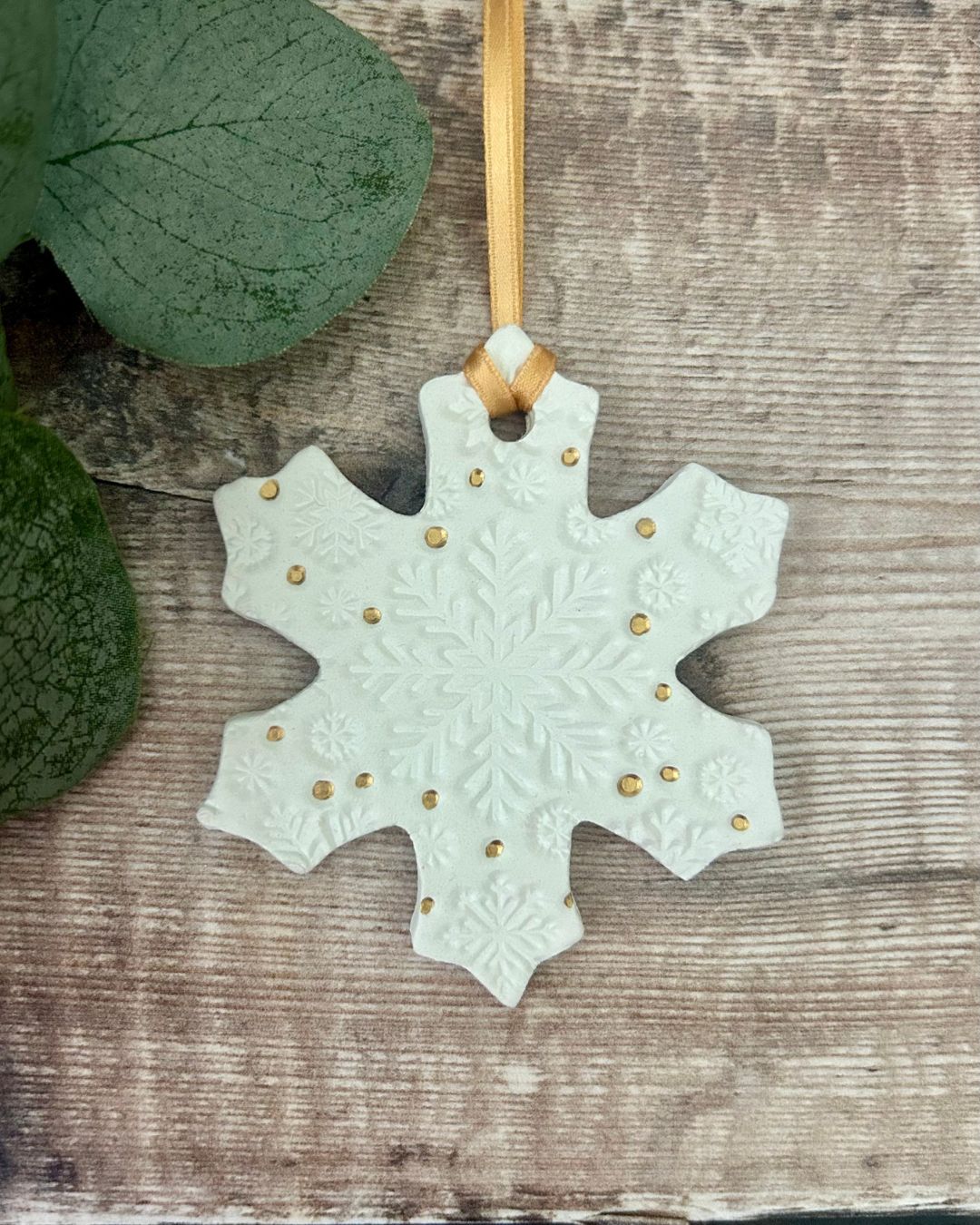 Embossed Snowflake Christmas Hanging Decoration