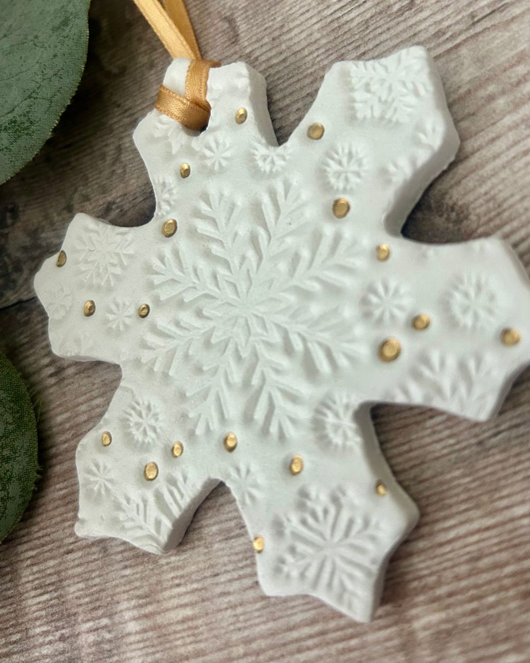 Embossed Snowflake Christmas Hanging Decoration