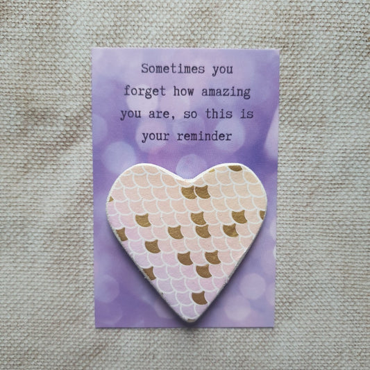 You're Amazing Sentiment Heart Hug Pocket Token