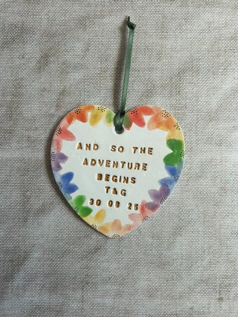 Personalised Hand-Painted Hearts