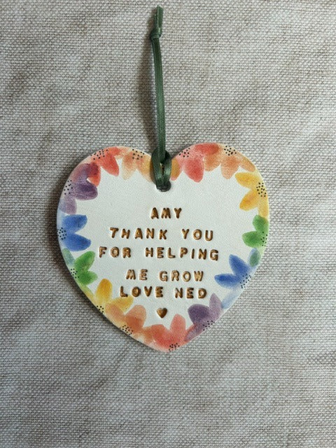Personalised Hand-Painted Hearts