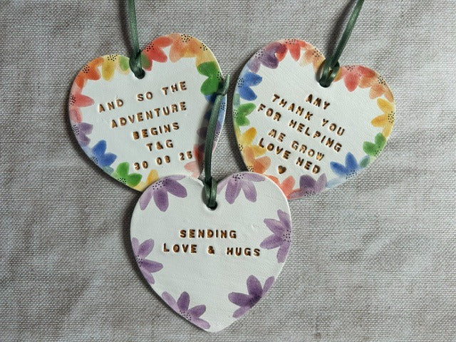 Personalised Hand-Painted Hearts