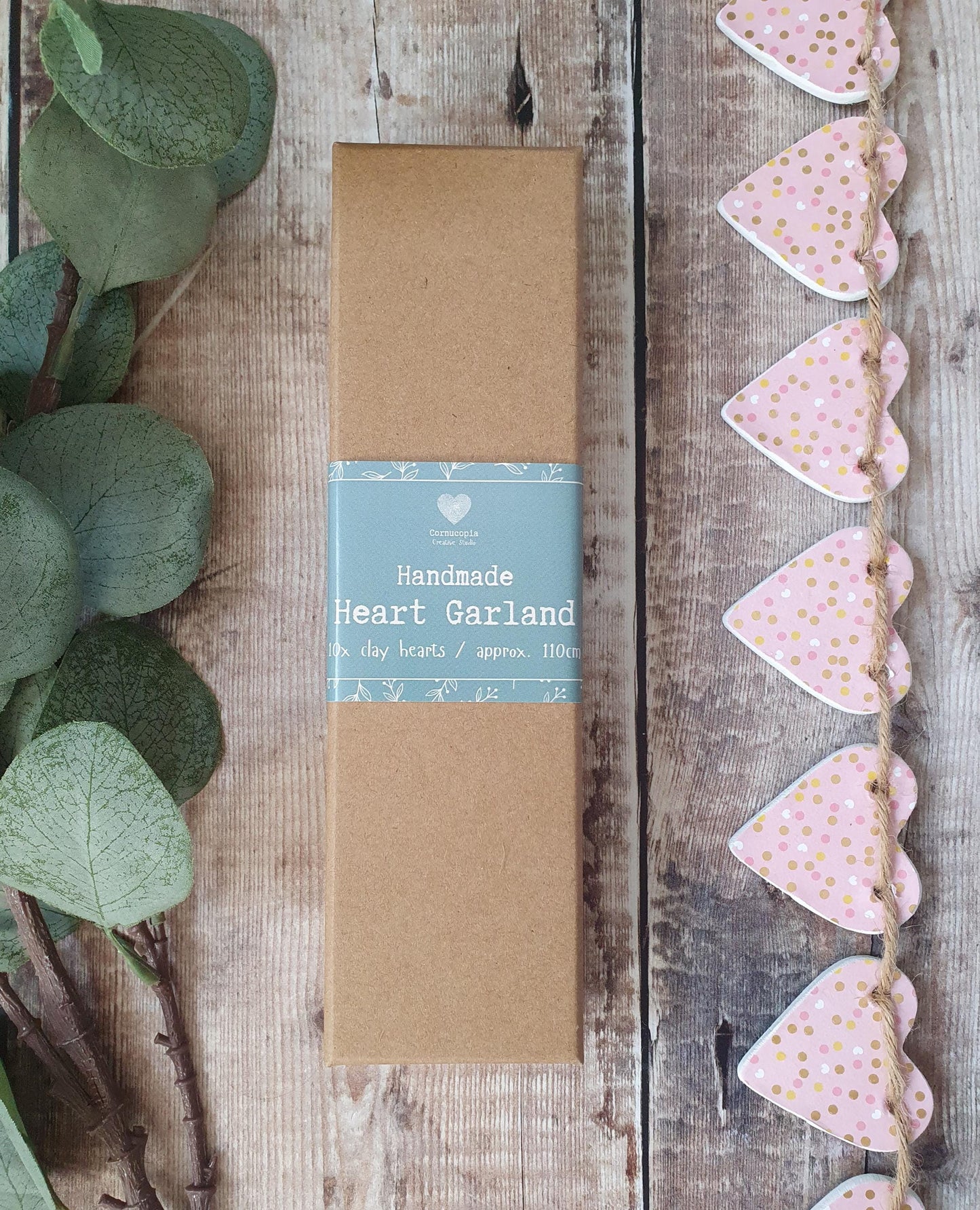 Pink Confetti Clay Heart Garland, Pink Gold Polka Dot Garland, Pink Home Decor, Girls Bedroom Nursery Decor, Housewarming New Gift Bunting,