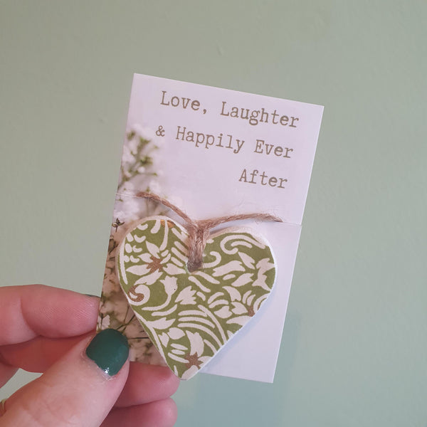 Love, Laughter Wedding Heart Hug