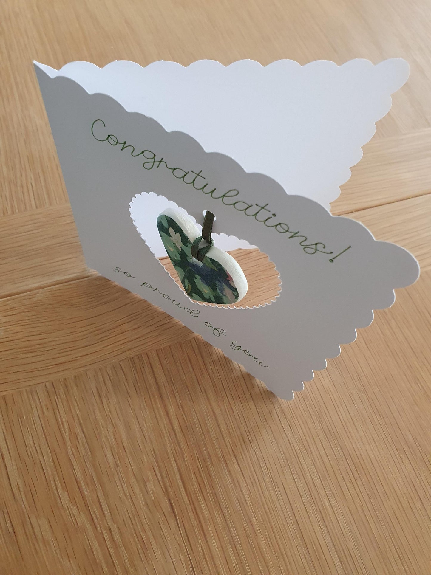 Congratulations Keepsake Card with Clay Heart Token, Pocket Hug Card, Handmade Card, Blank Inside, Congratulations Card, Proud of You