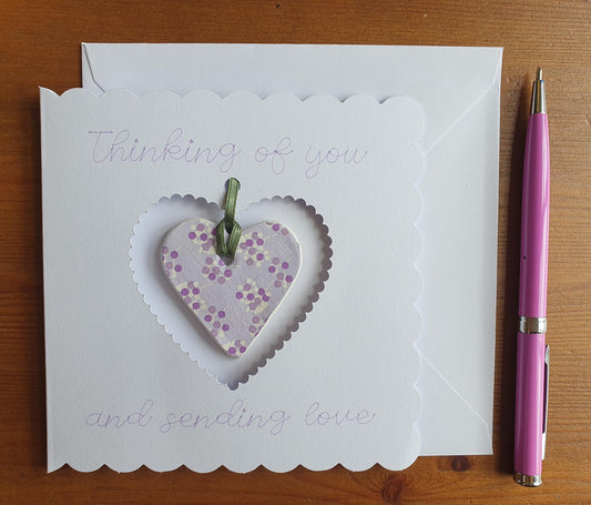 Thinking of You Keepsake Card with Clay Heart Token