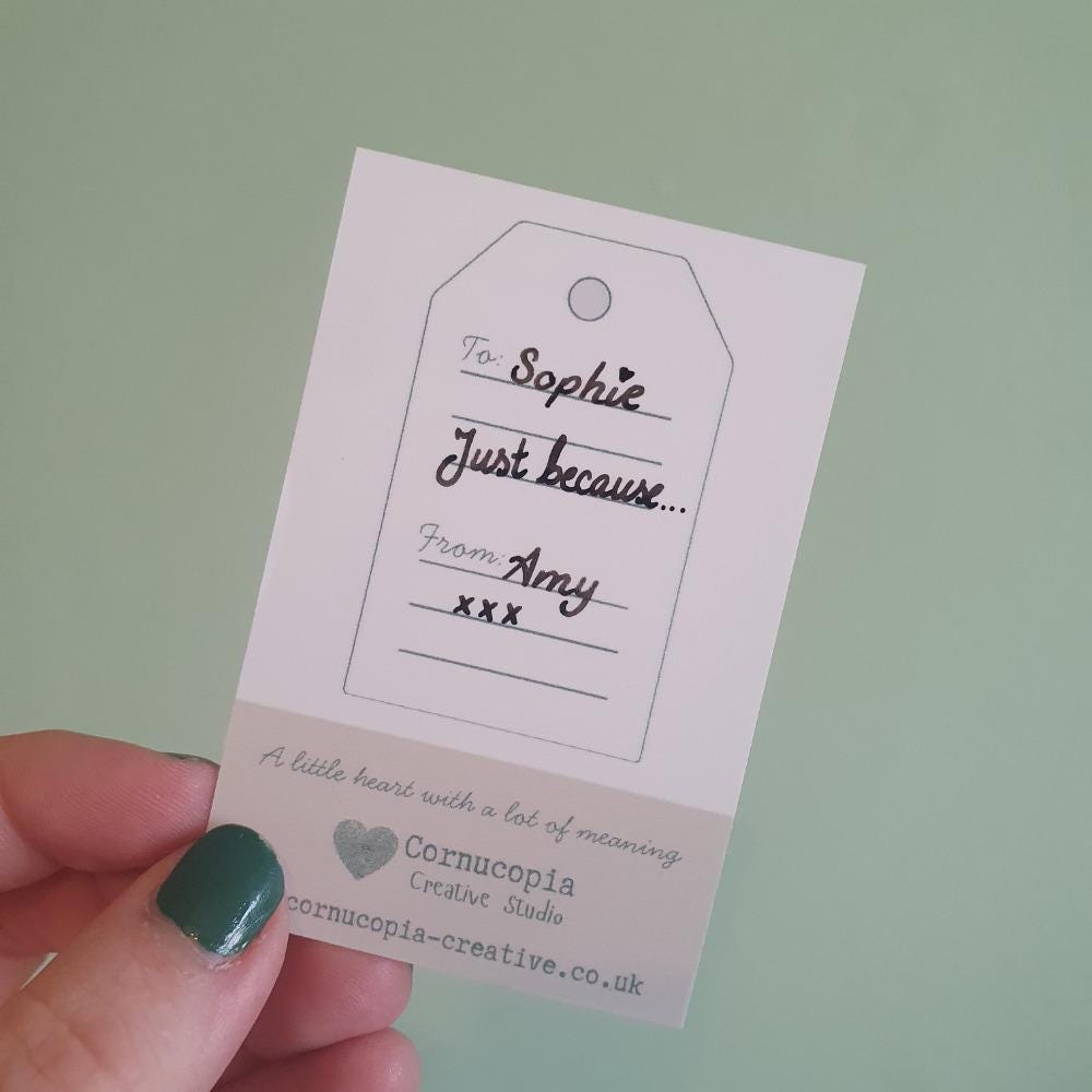 Happy Birthday Clay Heart - Small Birthday Gift - Gift Tag - Sentimental Gift - Pocket Token - Wallet Token - Postage Gift