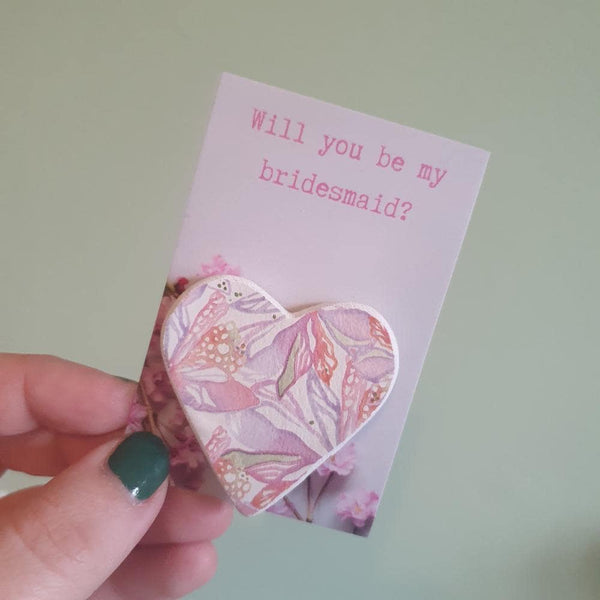 Will You Be My Bridesmaid? Bridesmaid Proposal Heart Hug