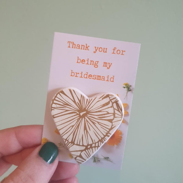 Bridesmaid Thank You Heart Hug