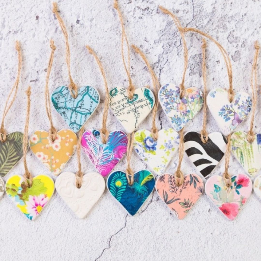 Meadow Clay Heart (Hanging or Magnet)