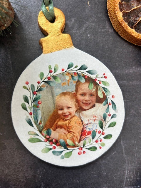 Personalised Photo Christmas Bauble