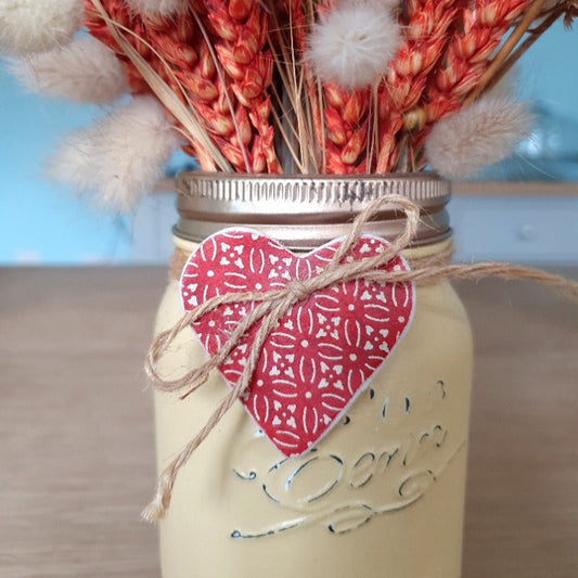 Red Scandi Clay Heart (Hanging or Magnet)